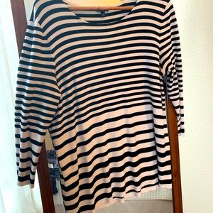 Talbots 3/4 sleeve striped top